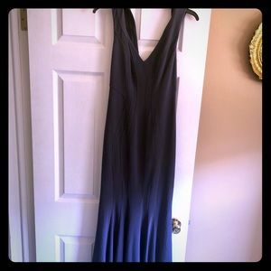 Betsy & Adam navy blue long dress